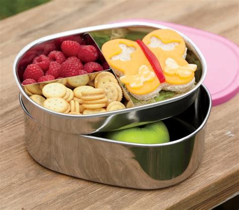 stainless steel bento box pottery barn|pottery barn bento lunch box.